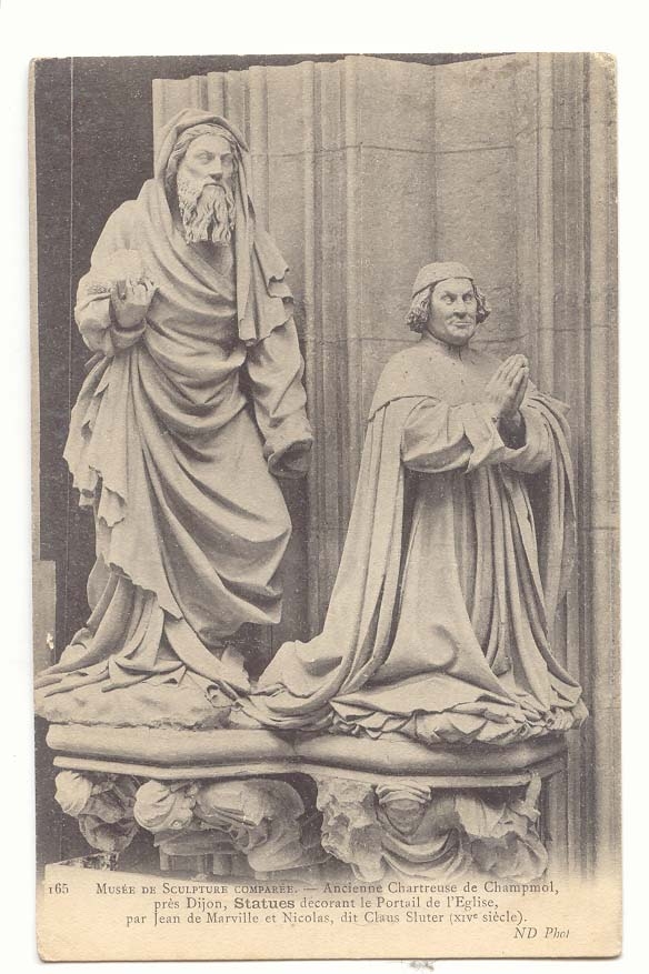 Statues du Portail de l'ancienne Chartreuse de Champmol — Musée de Sculpture Comparée, près Dijon — par Jean de Marville et Nicolas dit Claus Slater (xve siècle)