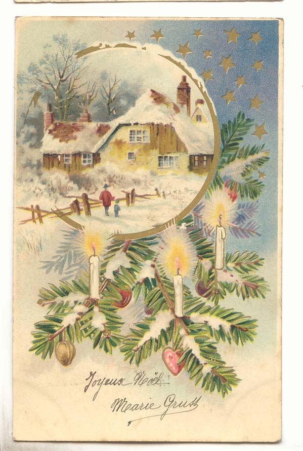CPA Voeux Joeux Noel Fantaisie
