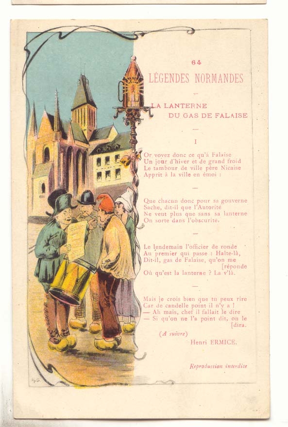 CPA Les legendes normandes La lanterne du gas de Falaise