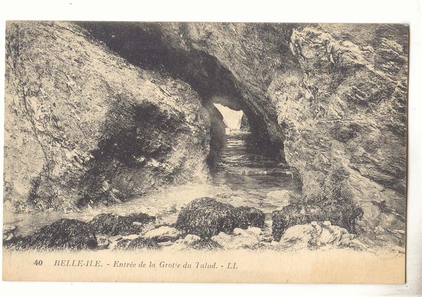 Belle-Île - Entrée de la Grotte du Talud - LL