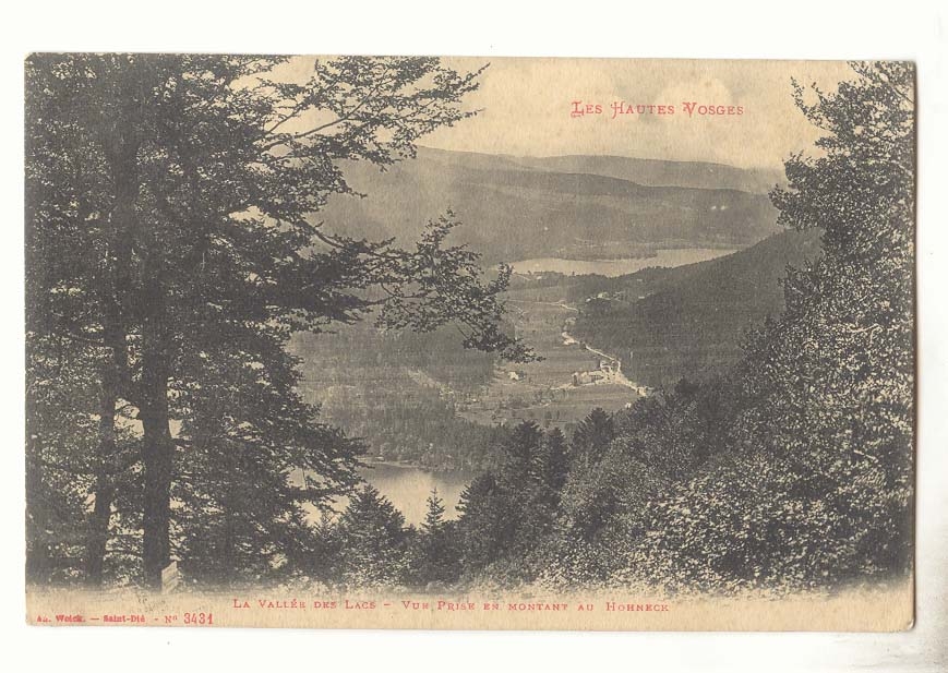 La Vallée des Lacs — Vue prise en montant au Hornneck — Les Hautes Vosges — A.A. Weldic — Saint-Dié — N° 3431