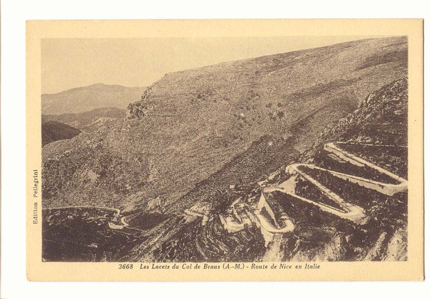CPA Les lacets du col de Braus Route de Nice en Italie