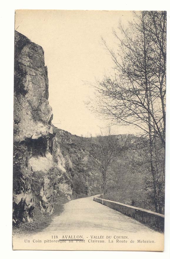 Avallon - Vallée du Cousin. Un Coin pittoresque au Pont Claireau. La Route de Meluzien.