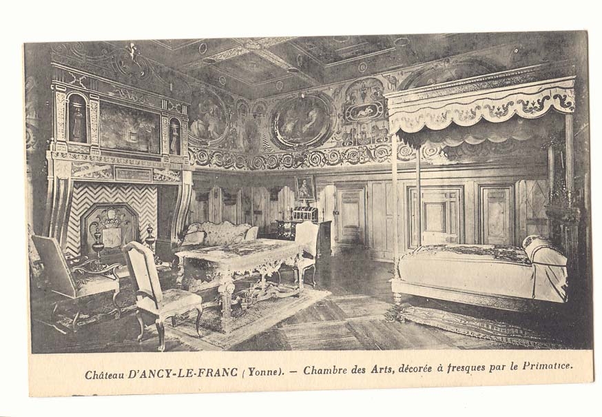 Château d'Ancy-le-Franc (Yonne) — Chambre des Arts décorée à fresques par le Primatice