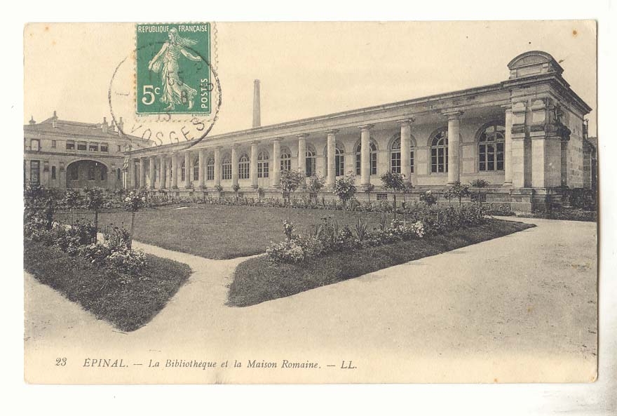 Épinal — La Bibliothèque et la Maison Romaine — LL.