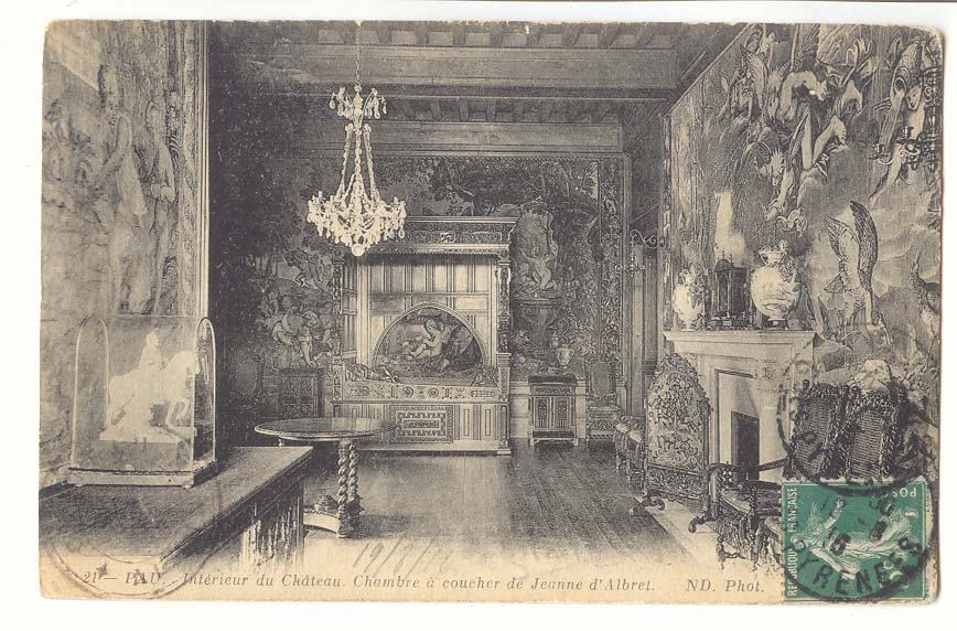 Pau CPA interieur du chateau Chambre a coucher de Jeanne d'Albret