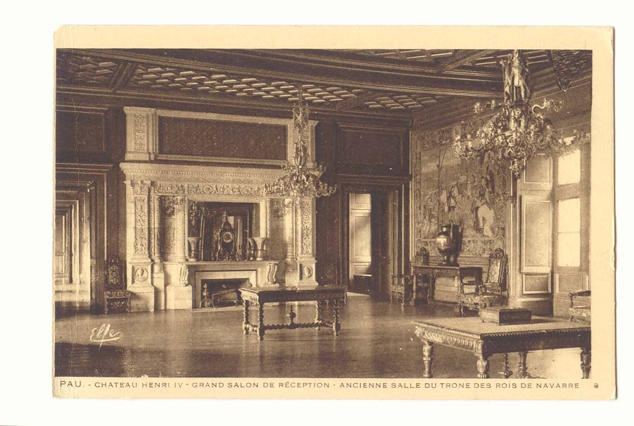 Pau. Château Henri IV - Grand Salon de Réception - Ancienne Salle du Trône des Rois de Navarre