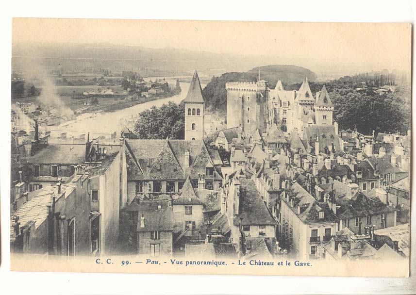 Pau — Vue panoramique — Le Château et le Gave