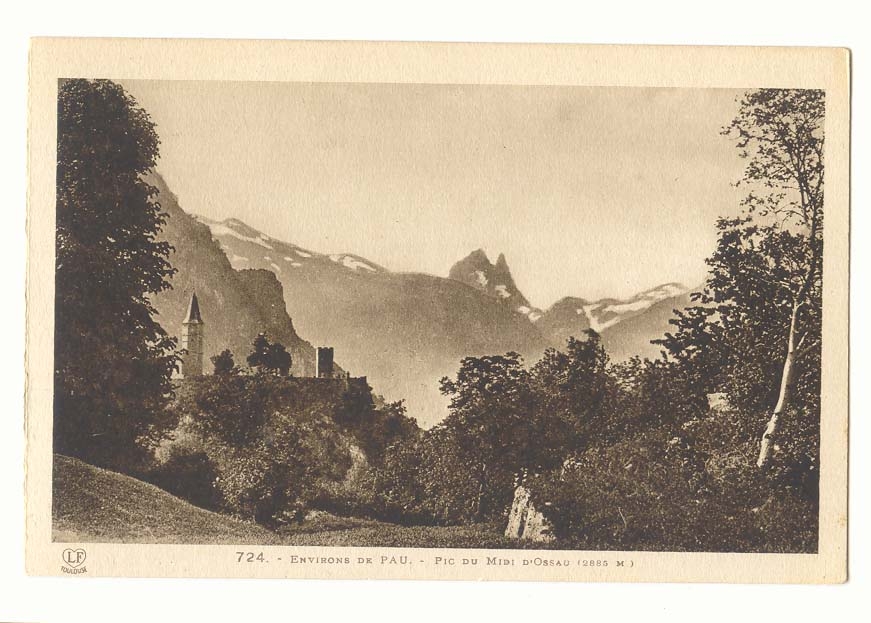 Environs de Pau - Pic du Midi d'Ossag (2885 m) — série 724, éditeur LF