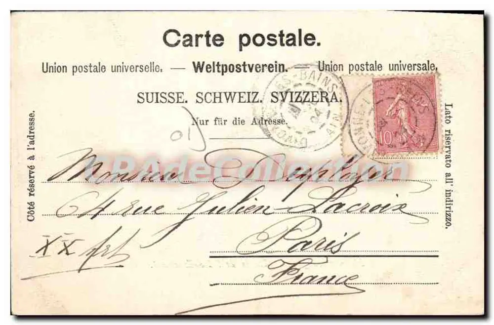 Divonne-les-Bains — Entrada do Estabelecimento — M.M. 147 - Verso