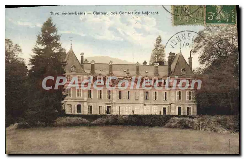 Divonne-les-Bains — Kasteel van de Graaf van Bâforest — uitgever onbekend, serie-nummer niet zichtbaar - Voorkant