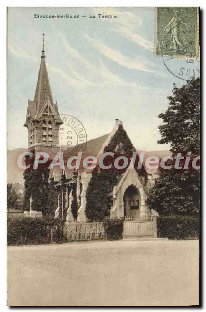 Divonne-les-Bains — O Templo. — Editor: Seul, R. E. Chapallaz filho, Lausanne. - Frente