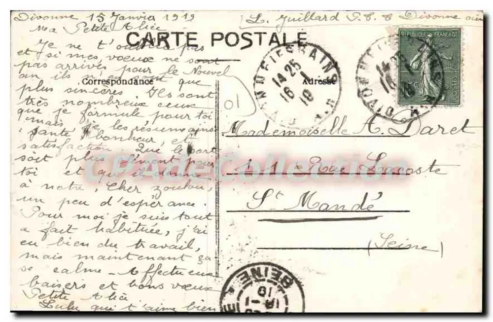 Divonne-les-Bains, a Fonte Emma e o Teatro — A. B. - 1157 - Verso