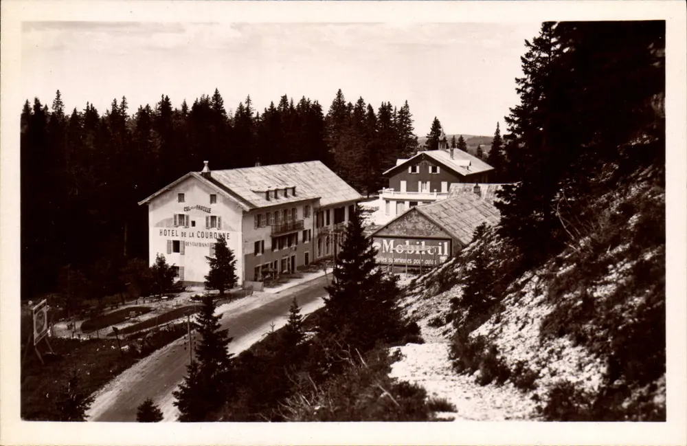 Col de la Fauccille — Hotel da Coroa e estação Mobiluïl — editor Lévy e Neurien, Paris - Frente