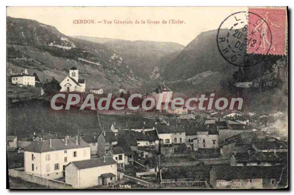 Cerdon — Vista Geral da Gorge de l'Enfer — Editor desconhecido, número de série não visível - Frente