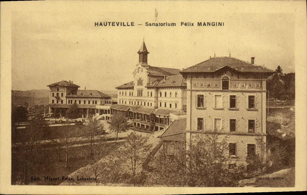 Hauteville — Sanatorium Félix Mangini — Édit. Miquet Félix, Buchhandlung - Vorderseite