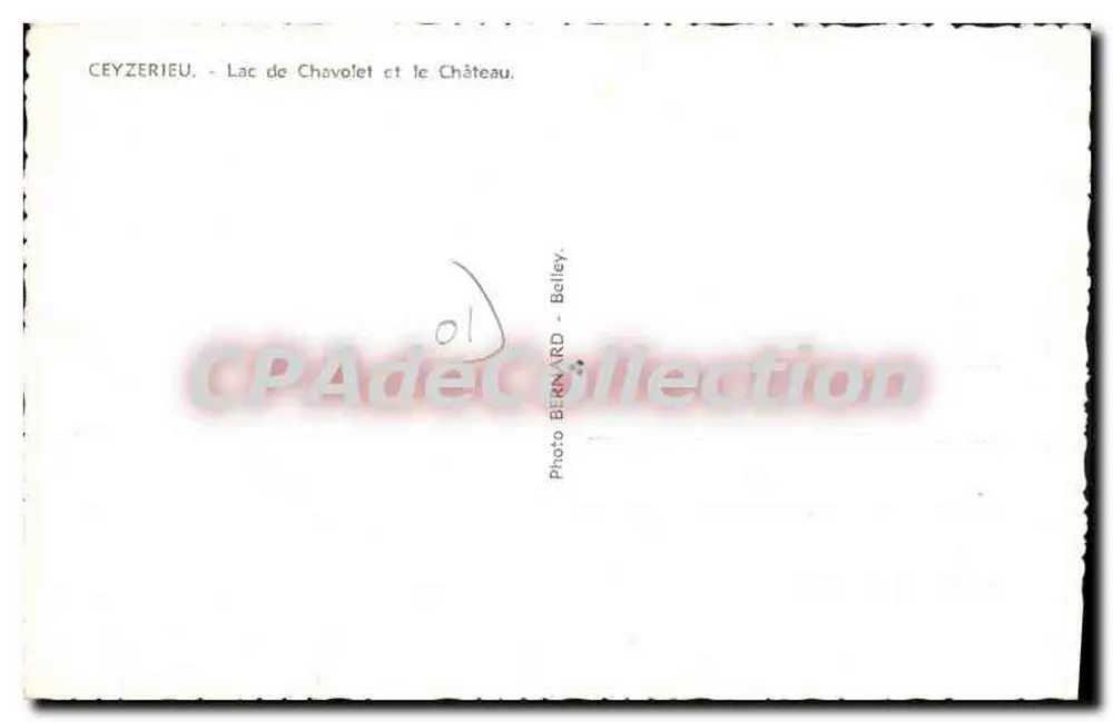 Ceyzerieul - Lago de Chavolet e o Castelo — Foto Bernard - Belley - Verso