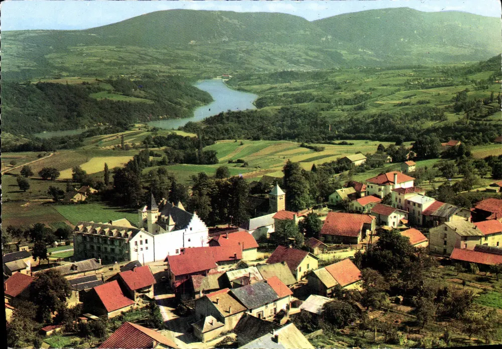 Chanay (Ain) — Allgemeine Luftansicht; links, das Preventorium — Édition J. Cellard, Bron (Rhône) - Vorderseite