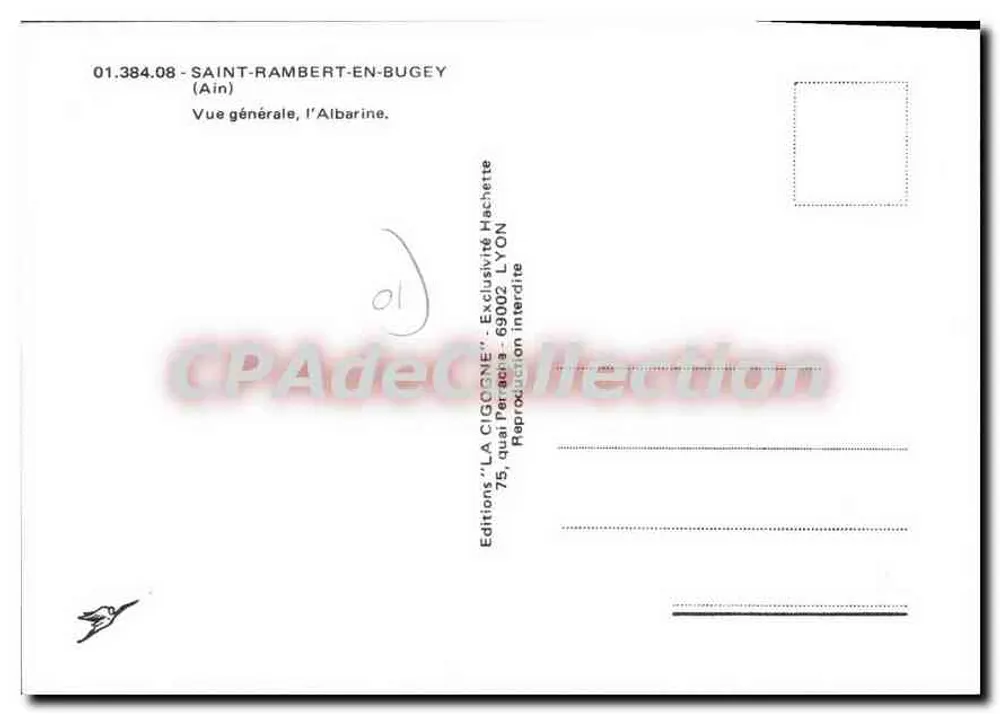 Saint-Rambert-en-Bugey — Allgemeiner Blick, die Albarine — Editions 'LA CIGOGNE' - Rückseite