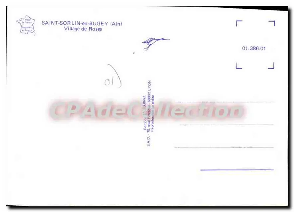 Saint-Sorlin — Dorf der Rosen — S.A.D. Lyon - Rückseite