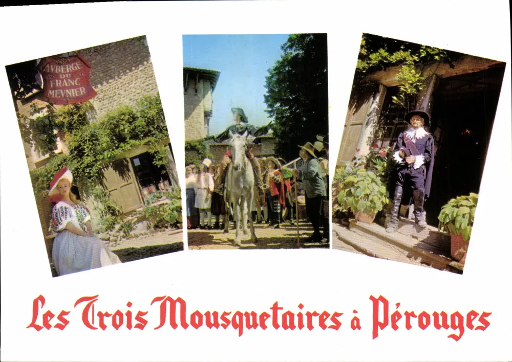 Les Trois Mousquetaires à Pér Rouges — Szenen aus dem Film von Bernard Borderie — Exklusiv herausgegeben vom Komitee und der Gemeinde Pér Rouges - Vorderseite