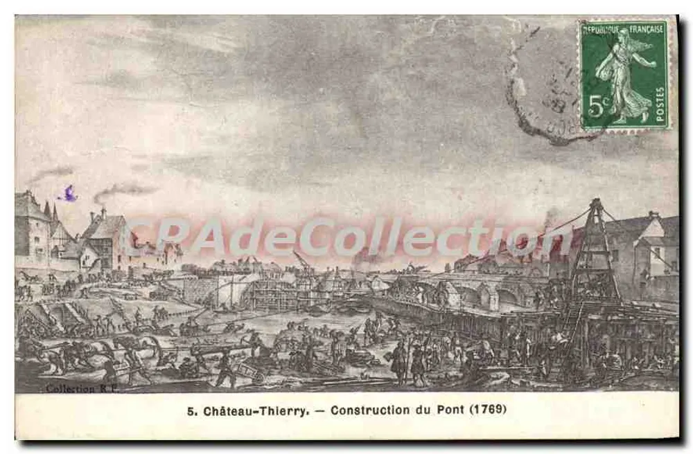 चैतौ-थियरी — पोंट के निर्माण (1789) — संग्रह R.P. - आगे