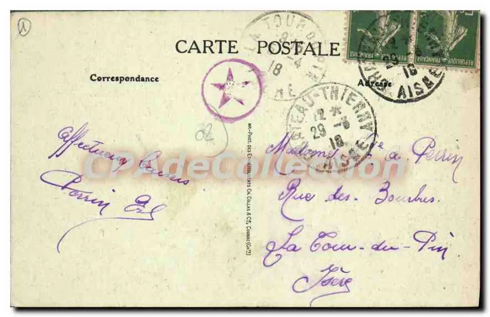 Château-Thierry — Die Schlucht der Marne — Eroberung des Alten Schlosses — Verlag J. B. - Rückseite
