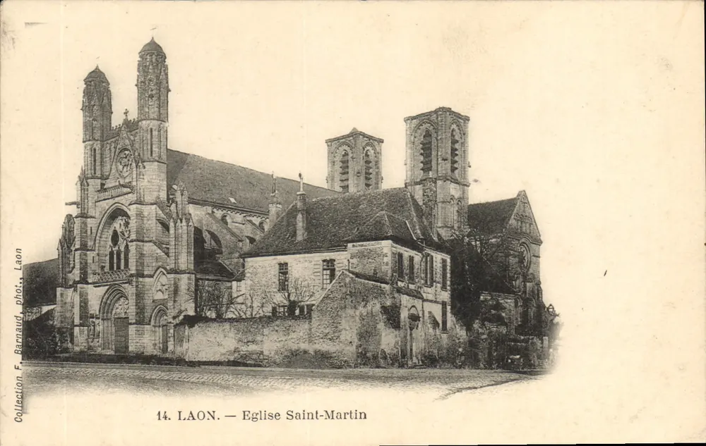 Laon — Igreja de São Martinho — Coleção F. Barnaud, n°14 - Frente