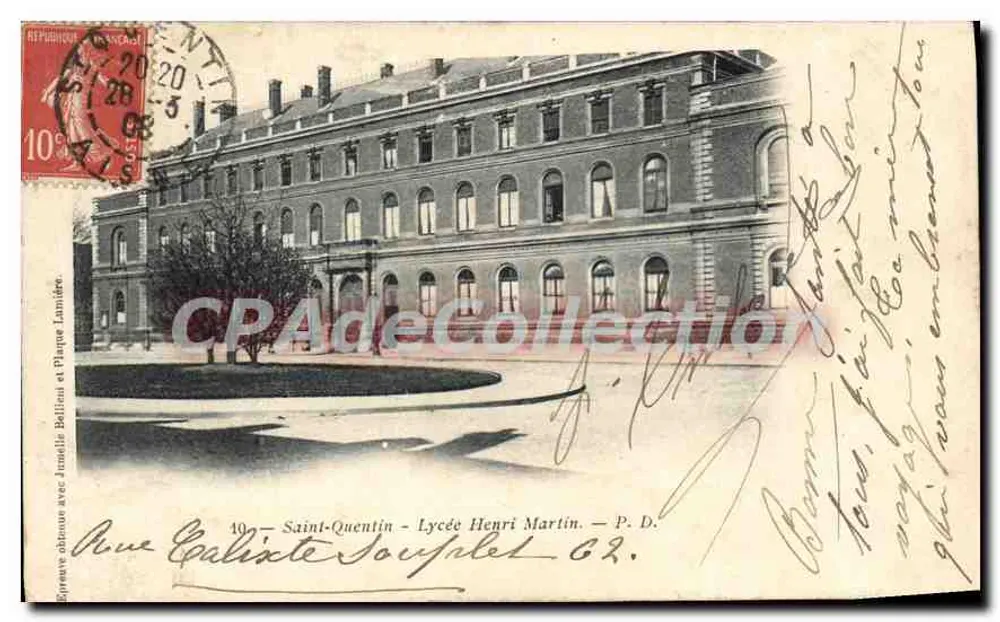 Saint-Quentin — Lycée Henri Martin — P.D. — Editor P.D. - Frente