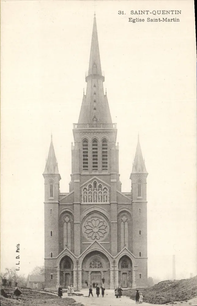 Saint-Quentin — Igreja de São Martinho — E. L. D. Paris, n°31 - Frente