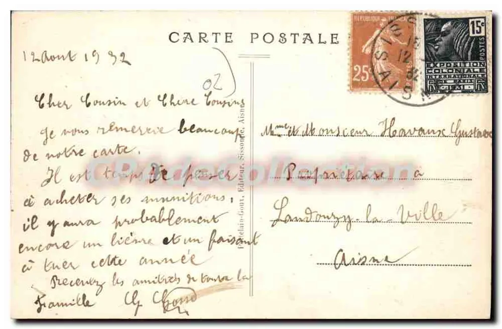 Sissonne (Aisne) — A Igreja antes e depois do recuo dos Alemães - Verso