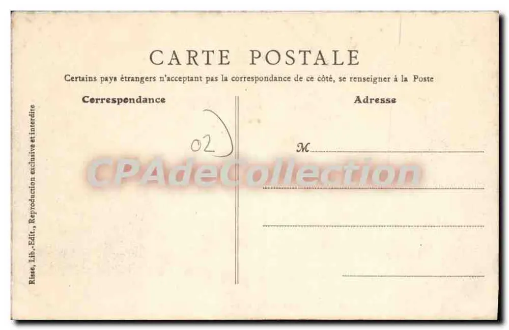 Villers-Cotterêts - Oigny - Eingang zum Schloss — Riese, Lib.-Édit. n°351 - Rückseite