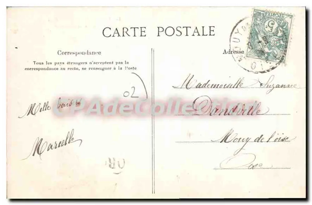 Château de Coucy — Ausblick vom Krankenhaus — Verlag R. Barnaud, Laon, Dépôtes - Rückseite