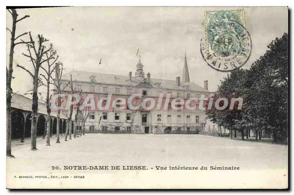 Notre-Dame de Liesse — Innere Ansicht des Seminariums — F. Barnaud, Fotograf, Verleger, Laon - Einlieferung - Vorderseite