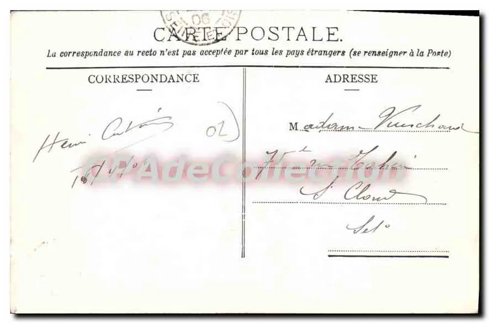La Ferté-Milon (Aisne) — Camino de las Ruinas — IMP. L.J.B. CRÉPAUX — n°19 - Reverso