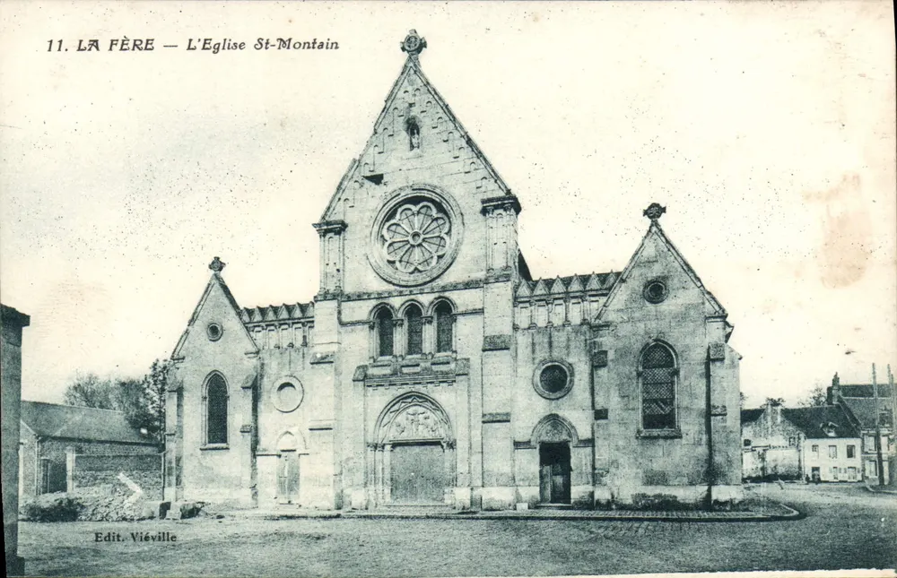 La Fère — Kirche Saint-Montain — Edit. Viéville - Vorderseite