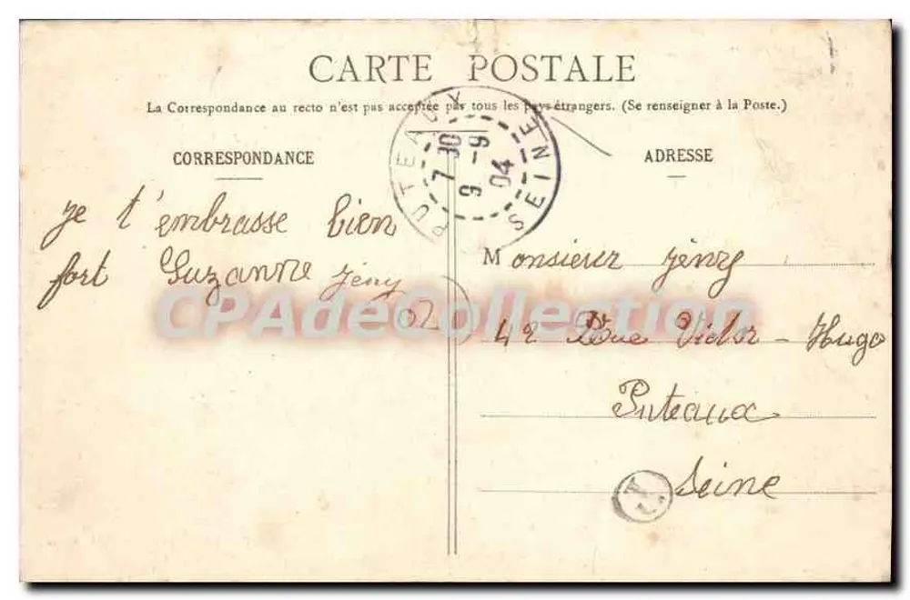 FÈRE-en-TARDENOIS — Ansicht der Place de la République — Cliché J. Godard, Vve Brigeau, Verlag in Fère - Rückseite
