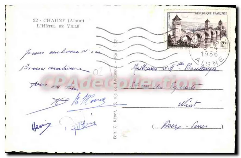 Chauny — L'Hôtel de Ville — MAGE - Rückseite