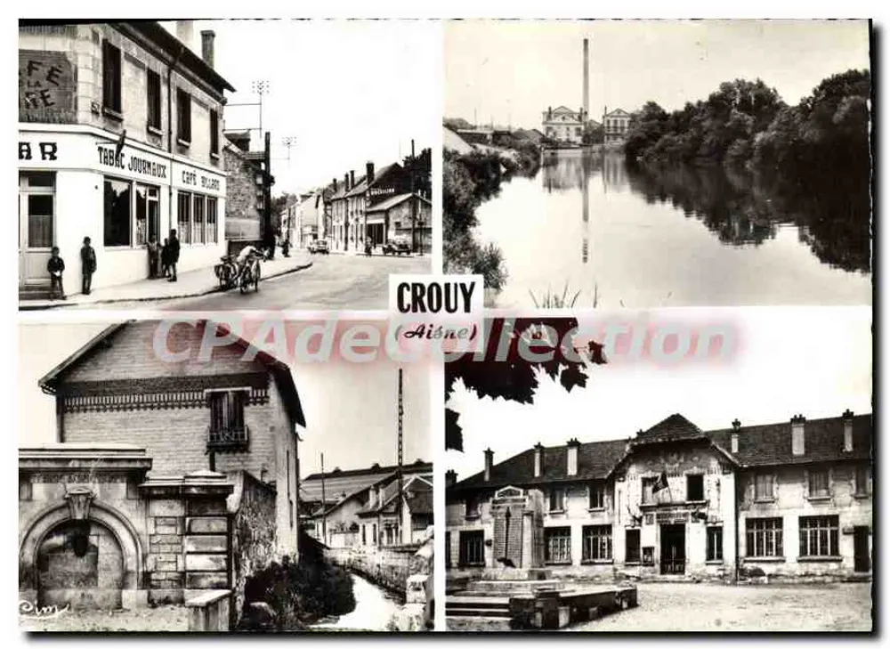 Crouy (Aisne) — vista da cidade e do canal — editor CIM - Frente