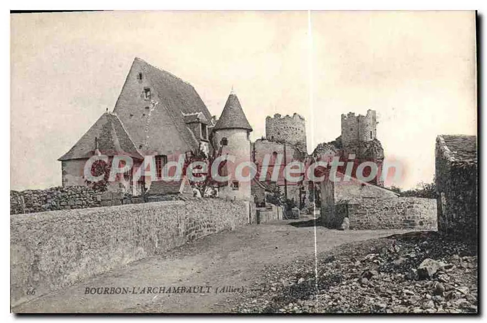 Bourbon-l'Archambault (Allier) — Le Château — CPAdeCollection n°66 - Recto