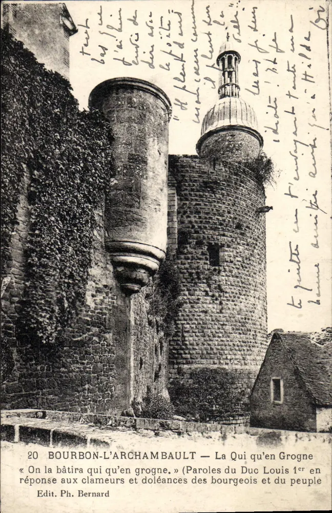 Bourbon-l'Archambault — La Qui qu'en Grogne — Edit. Ph. Bernard - Voorkant