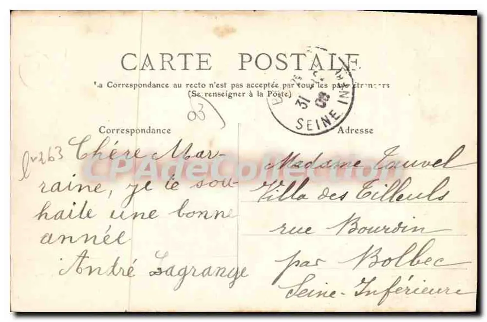 Montluçon — A Avenida da Estação — Livraria F. Pointud, Montluçon - Verso