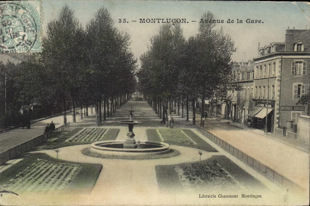 Montluçon — Avenida da Gare — Livraria Chaumont Montluçon - Frente