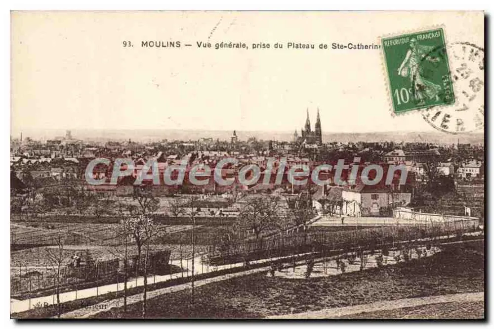 Moulins — Allgemeiner Blick, vom Plateau de Ste-Catherine ausgenommen — Verlag: Bureau Editeur - Vorderseite