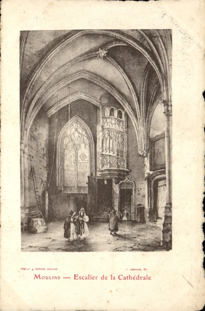 Moulins — Escada da Catedral — F. Desvaux, Ed. - Frente