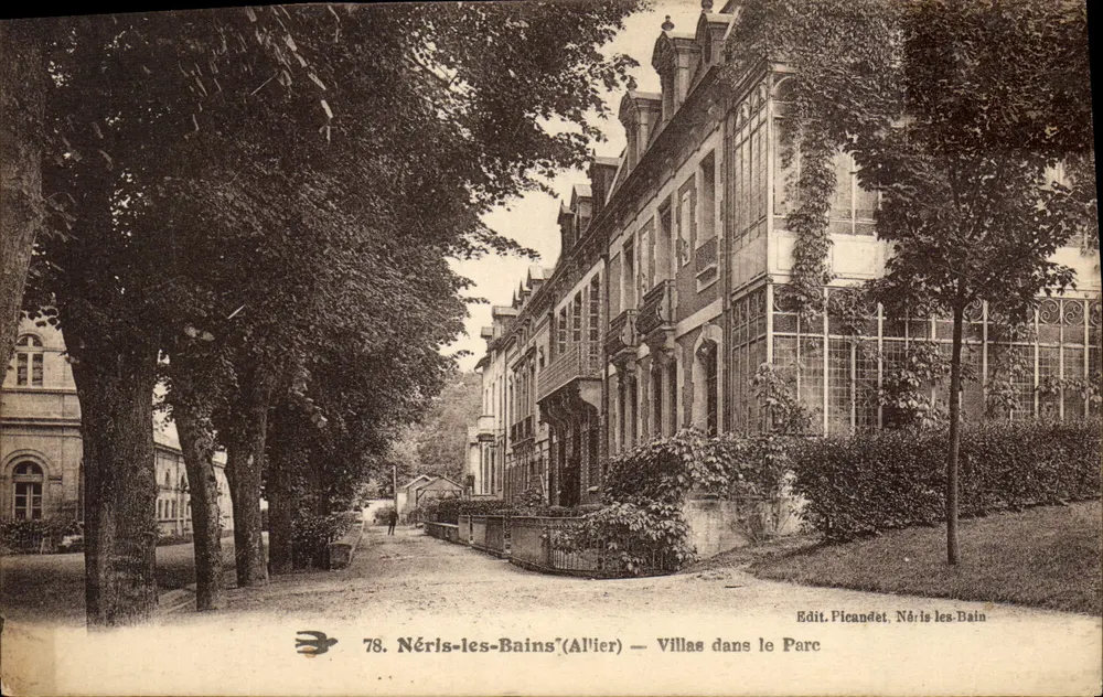 Néris-les-Bains (Allier) — Villen im Park — Edit. Picandet, Néris-les-Bains - Vorderseite