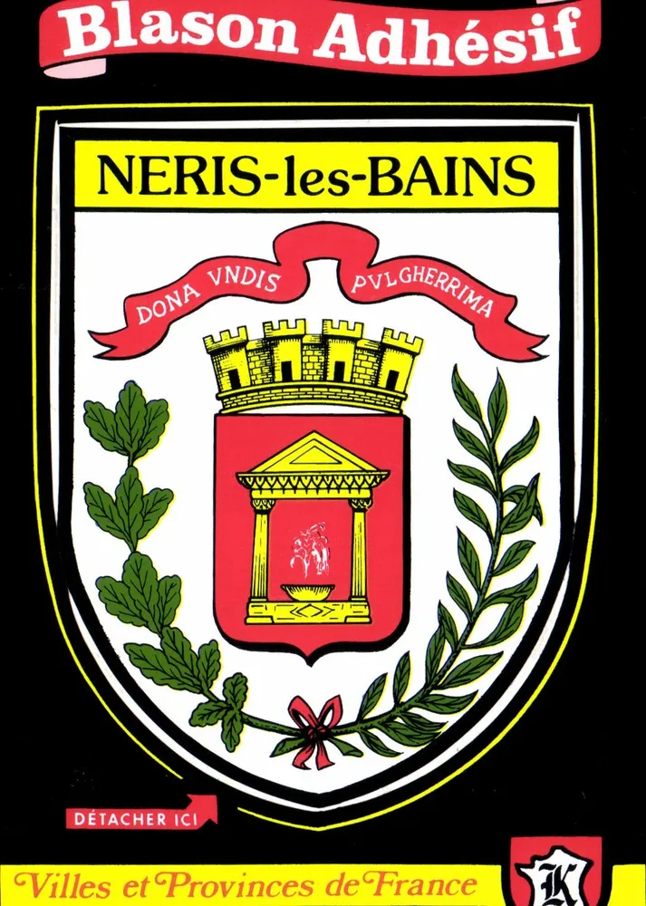 Neris-les-Bains — Klebstiftwappen — Villles et Provinces de France - Vorderseite