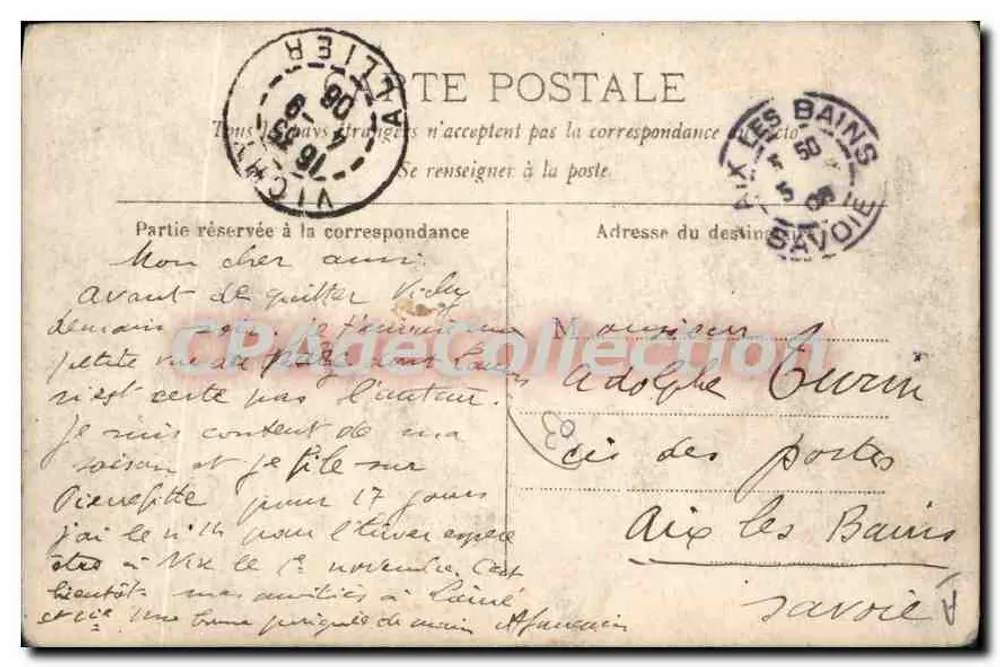 Grupo de homens em traje da época — Praça da Concórdia, Paris — editado pela Sociedade das Cartas Postais - Verso