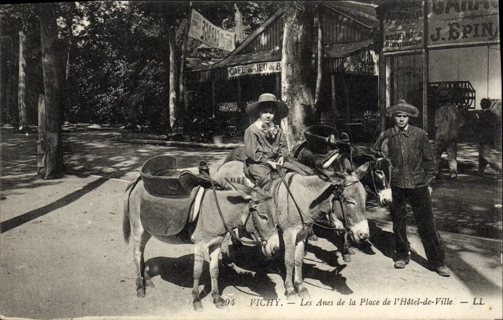 Vichy — Die Esel auf dem Place de l'Hôtel-de-Ville — LL n°294 - Vorderseite