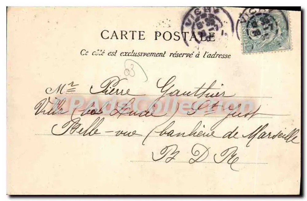 Vichy — A Passarela — Editor J.G. n°15 - Verso